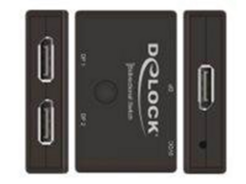 DeLOCK Displayport 2 - 1 Switch bidirectional 4K 60 Hz