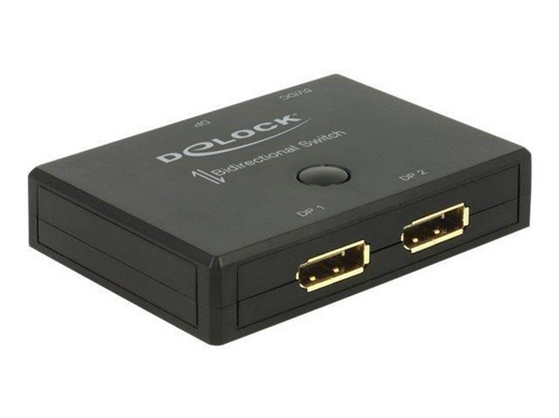 DeLOCK Displayport 2 - 1 Switch bidirectional 4K 60 Hz