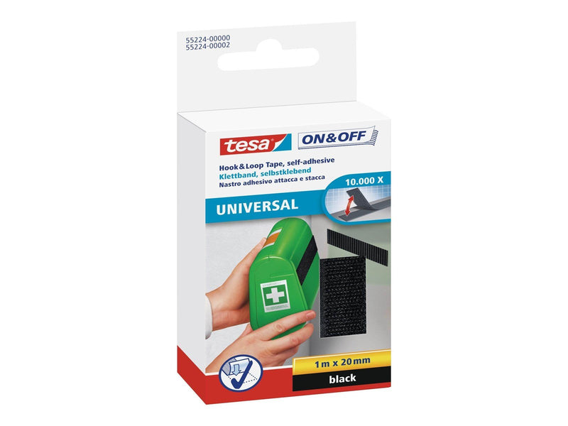 tesa On & Off Universal 20mm x 100cm Black