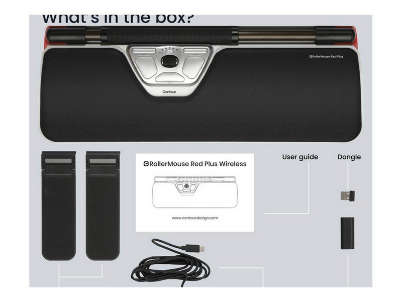 Contour RollerMouse Red Plus - Zentrales Zeigegerät (Silber)