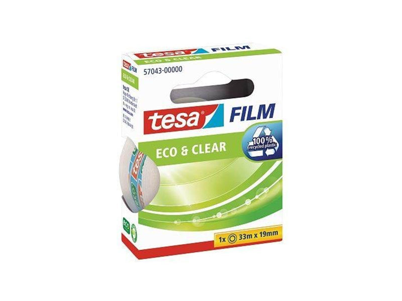 tesa film eco & clear 10m x 15mm + hand dispenser green