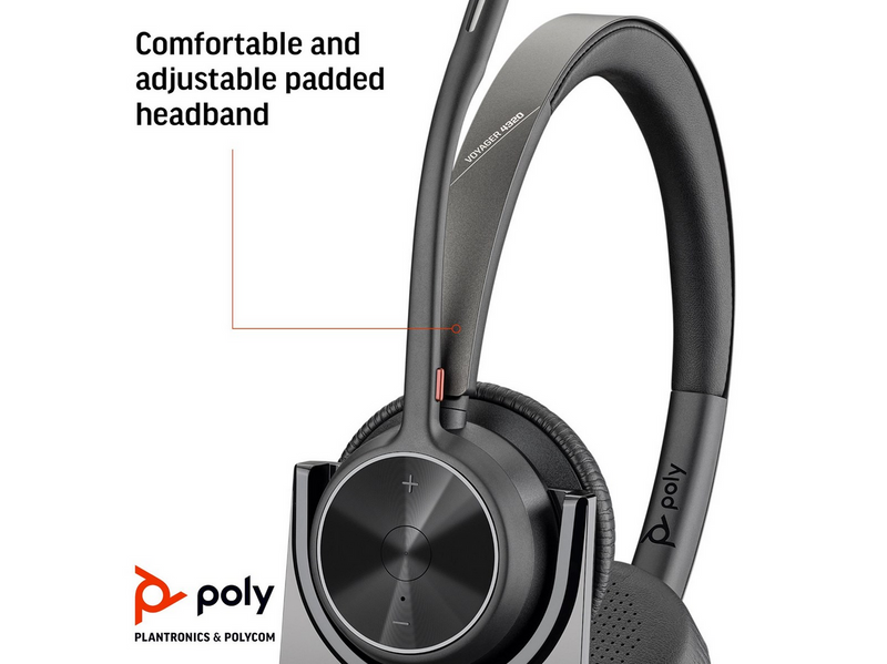 HP Poly Voyager 4320-M Microsoft Teams Certified Headset +BT700 dongle +Charging Stand (77Z32AA)