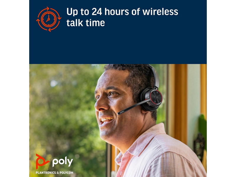 HP Poly Voyager 4320-M Microsoft Teams Certified Headset +BT700 dongle +Charging Stand (77Z32AA)