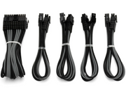 DUTZO Sleeved Power Extention Cable Kit (v2) - Schwarz / Grau