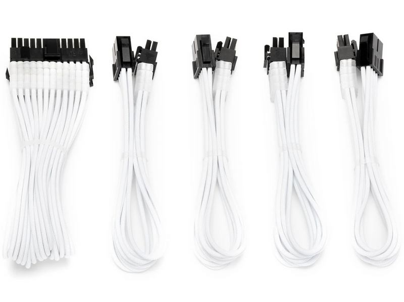 DUTZO Sleeved Power Extention Cable Kit (v2) - Weiß