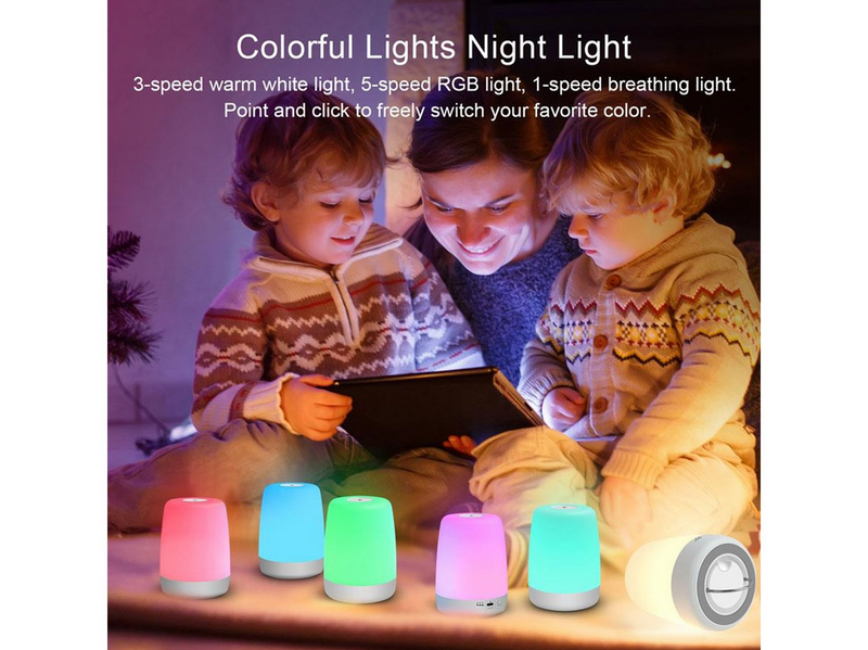 Lippa Baby night lamp with timer function touch 100 hour battery and 9 colours