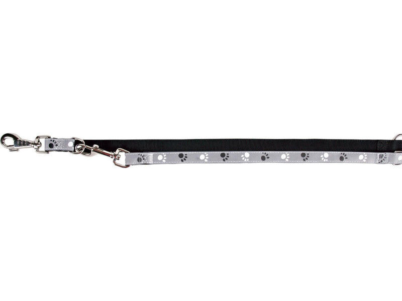Trixie Silver Reflect adjustable leash M–L: 2.00 m/20 mm black/silver grey