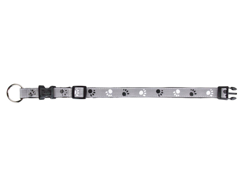 Trixie Silver Reflect collar S–M: 30–45 cm/15 mm black/silver grey