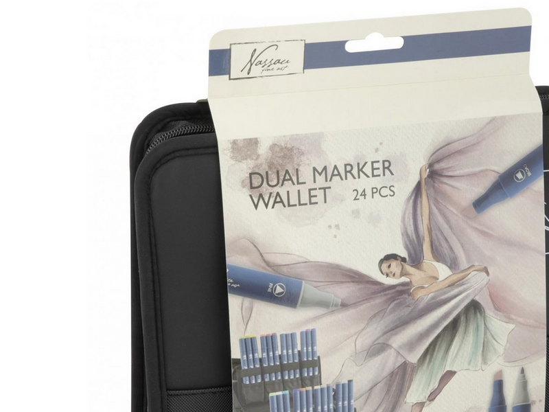 Nassau TWIN MARKERS 24 pcs in pencil case