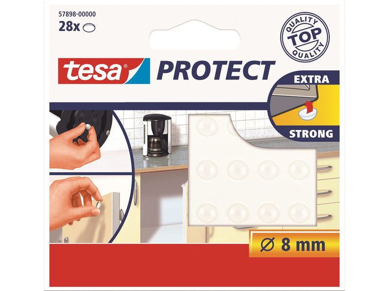 tesa Protect Anti-noise / Anti-slip pads Ø 8mm Transparent