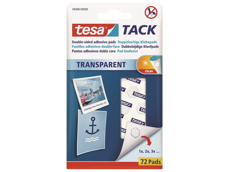 tesa Tack Transparent Double-sided Adhesive Pads