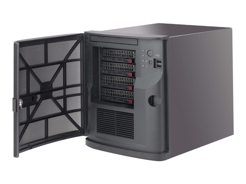 Supermicro SC721 TQ-350B2 - Gehäuse - Miditower - Schwarz
