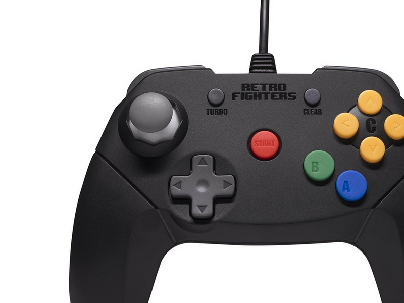Retro Fighters Brawler64 Color Edition v2 - Black - Wired Controller - Nintendo 64