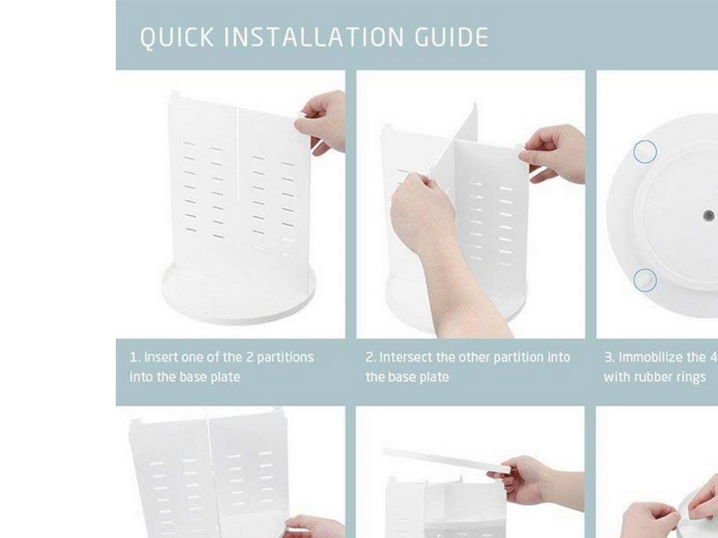 UNIQ Rotating Organizer - White