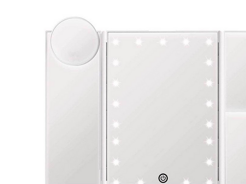 UNIQ Hollywood trifold make up spejl - hvid
