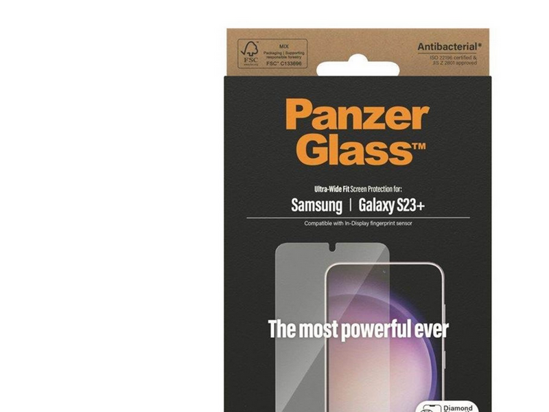 PanzerGlass Screen Protector Samsung Galaxy S23 Plus | Ultra-Wide Fit