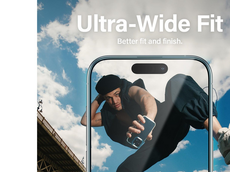 PanzerGlass MATRIX Screen Protector with D3O iPhone 15 Pro | Ultra-Wide Fit w. AlignerKit