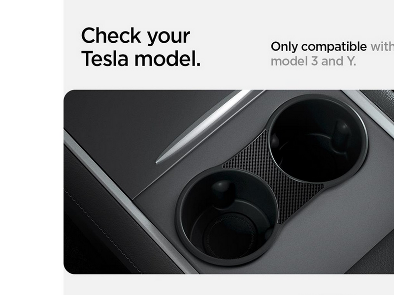 Spigen Tesla Center Console Cup Holder Insert (2021/2022) - black - Model Y/3