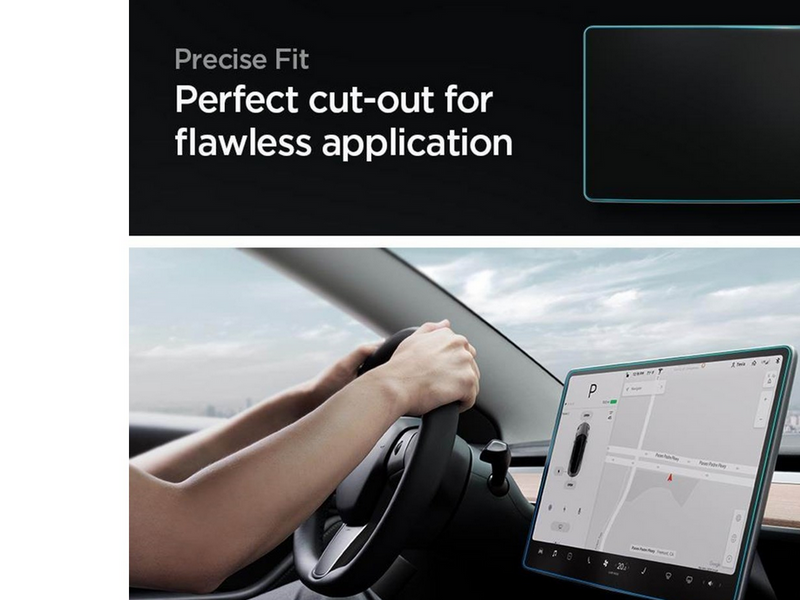 Spigen Tesla EZ Fit Anti Glare Screen Protector - Model Y/3