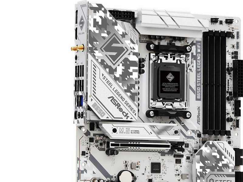 ASRock B650 STEEL LEGEND WIFI Mainboard - AMD B650 - AMD AM5 - DDR5 RAM - ATX