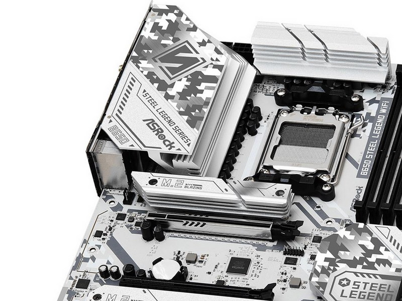 ASRock B650 STEEL LEGEND WIFI Mainboard - AMD B650 - AMD AM5 - DDR5 RAM - ATX