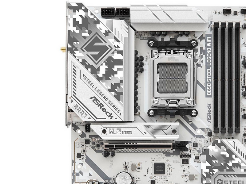 ASRock B650 STEEL LEGEND WIFI Mainboard - AMD B650 - AMD AM5 - DDR5 RAM - ATX
