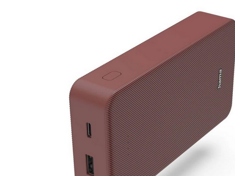 Hama Powerbank Colour 20 20000mAh USB-C+USB-A Red - 20000 mAh
