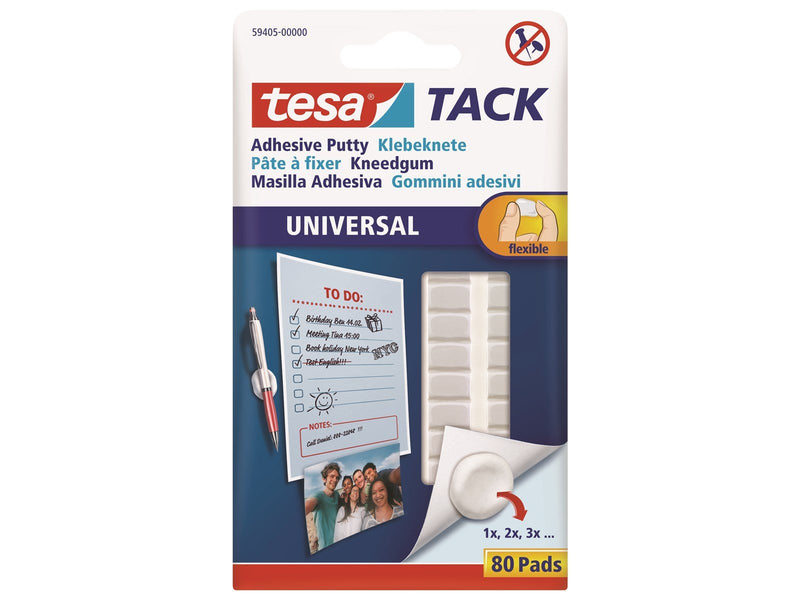 tesa TACK Adhesive Putty 80pcs Transparent