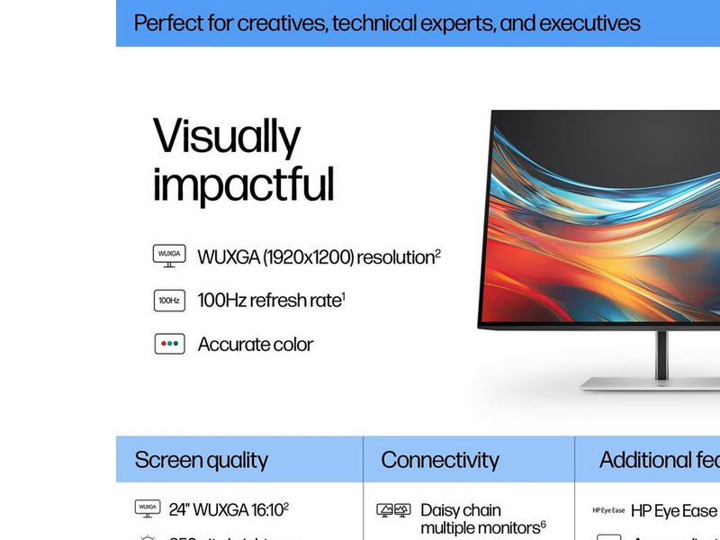 24" HP Series 7 Pro 724pn - 1920x1200 - 100Hz - IPS