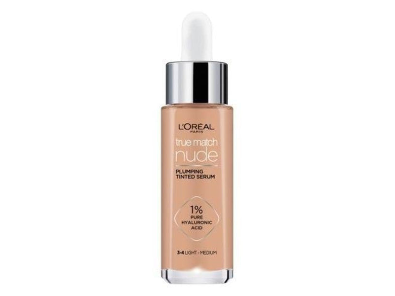 L'Oréal True Match Nude Plumping Tinted Serum - Light-Medium 3-4 30 ml