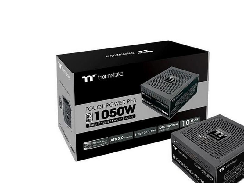 Thermaltake Toughpower PF3 - TT Premium Edition - power supply - 1050 Watt Netzteile - 1050 Watt - 120 mm - ATX 3.0 - 80 Plus Titanium (bis zu 90% effektiv)