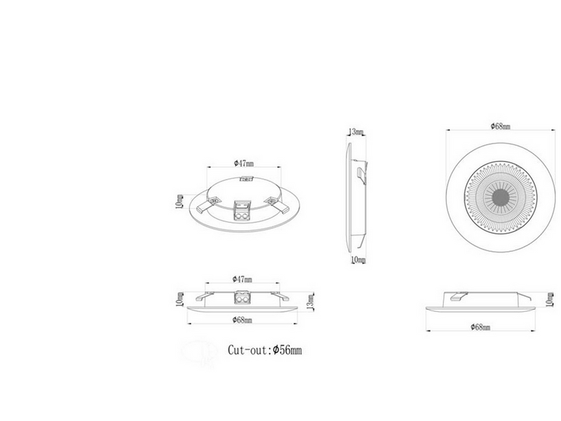 HiluX D1 Gen3 - Full Spectrum LED Recessed spot - 2.8W - Ra97 2700K - White