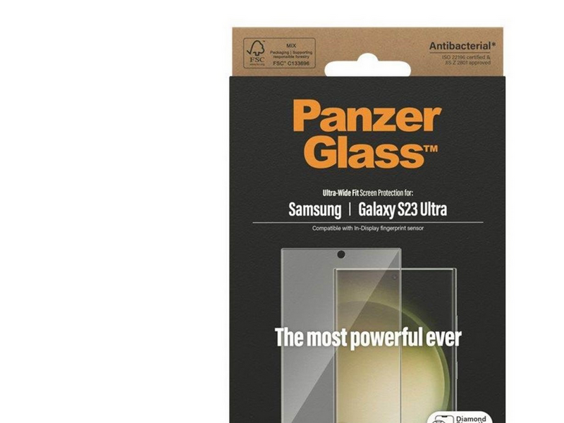PanzerGlass Screen Protector Samsung Galaxy S23 Ultra | Ultra-Wide Fit