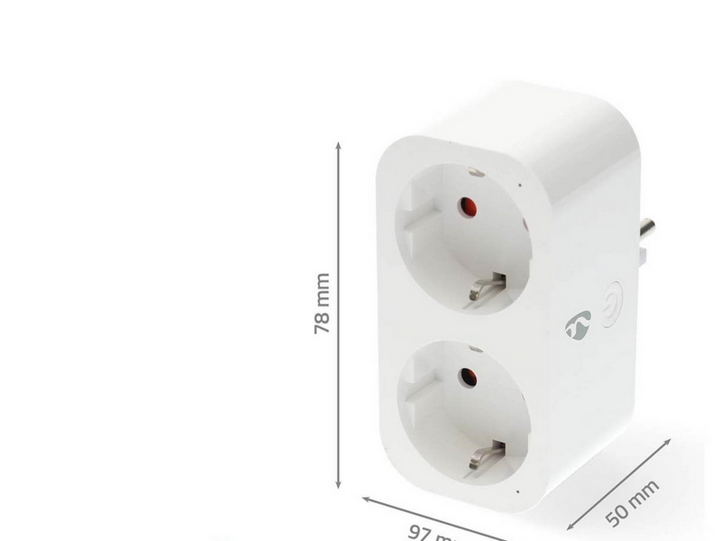 Nedis SmartLife Smart Plug WiFi Power meter 3680W Type F (CEE 7/7) White