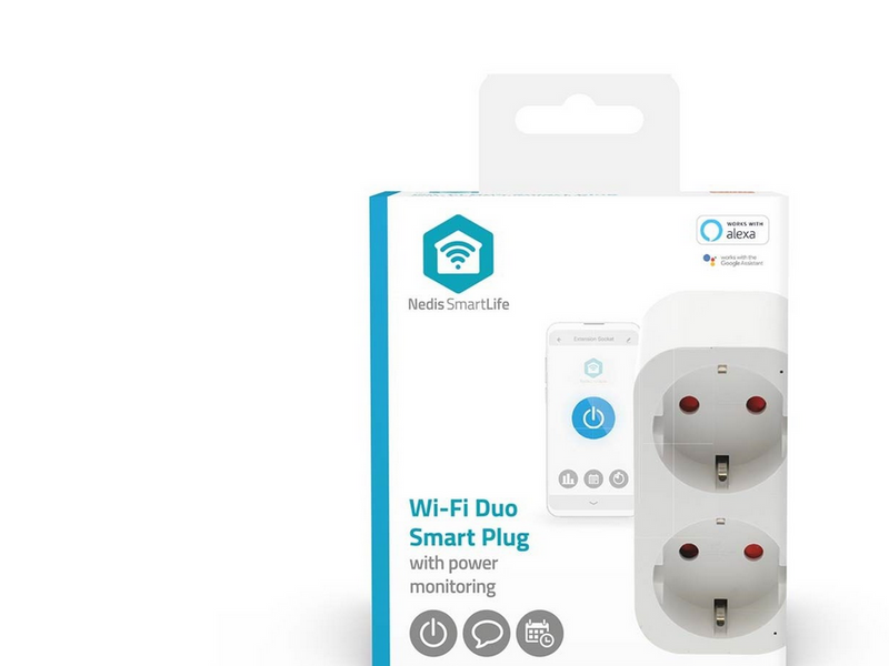 Nedis SmartLife Smart Plug WiFi Power meter 3680W Type F (CEE 7/7) White