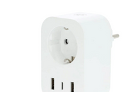 Nedis SmartLife Smart Plug Wi-Fi Strommesser 3680 W Typ F (CEE 7/7) / 1x USB-C / 2x USB Weiß