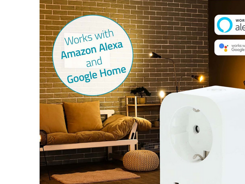 Nedis SmartLife Smart Plug Wi-Fi Strommesser 3680 W Typ F (CEE 7/7) / 1x USB-C / 2x USB Weiß