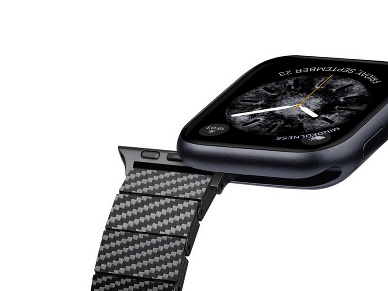 PITAKA Carbon fiber strap black - AW Ultra 2/1(49mm) 9/8/7 (45mm)/6/SE/5/4 (44mm)/3/2/1 (42mm)