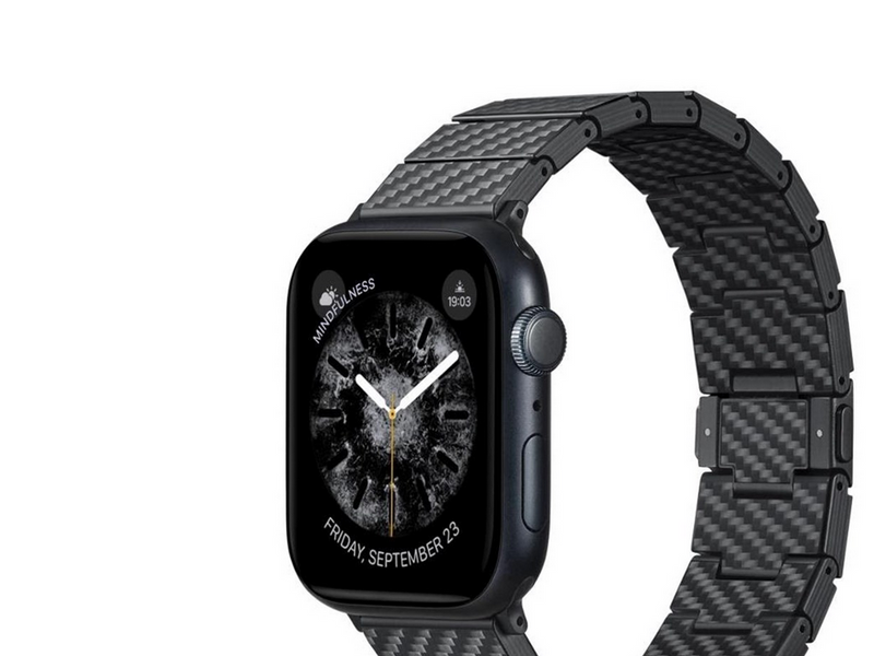 PITAKA Carbon fiber strap black - AW Ultra 2/1(49mm) 9/8/7 (45mm)/6/SE/5/4 (44mm)/3/2/1 (42mm)