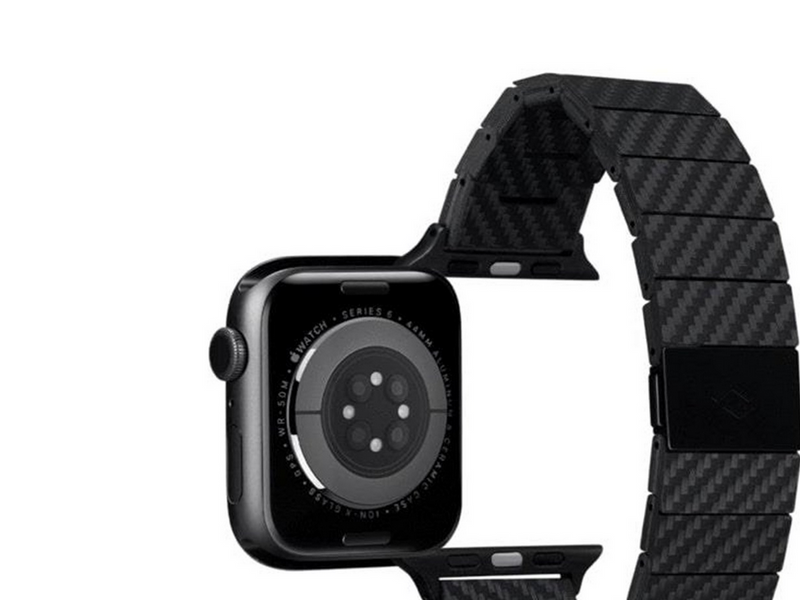 PITAKA Carbon fiber strap black - AW Ultra 2/1(49mm) 9/8/7 (45mm)/6/SE/5/4 (44mm)/3/2/1 (42mm)