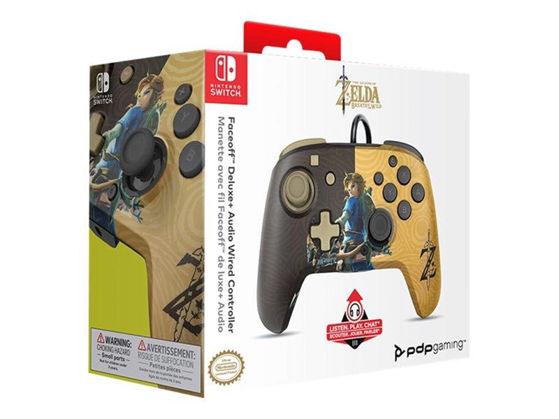 PDP Faceoff Deluxe+ Audio Wired Controller: Hyrule Hero Link - Wired Controller - Nintendo Switch