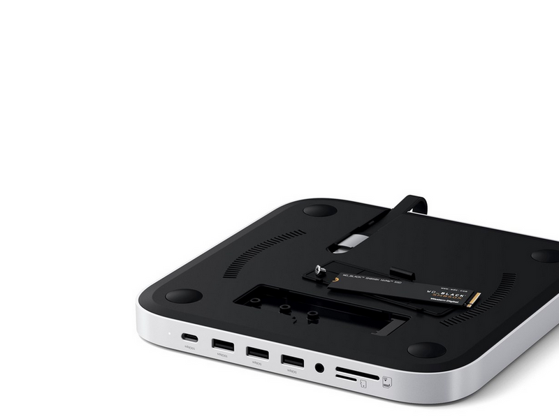 Satechi Stand & Hub For Mac Mini / Studio With NVMe SSD Enclosure