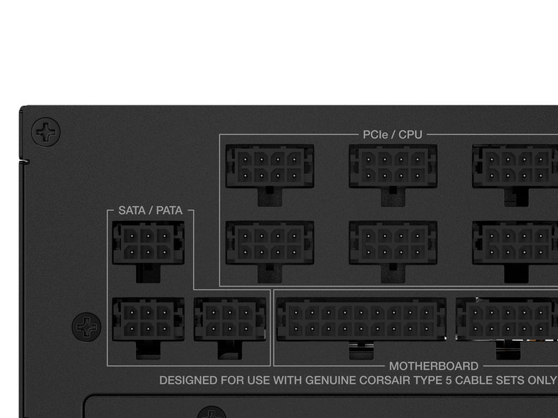 Corsair SF Series SF1000 (2024) Netzteile - 1000 Watt - 92 mm - ATX 3.1 - 80 Plus Platinium