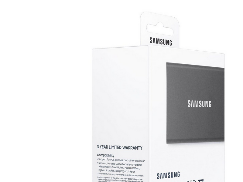 Samsung Portable SSD T7 - 4TB - Grau - Extern SSD - USB 3.2 Gen 2