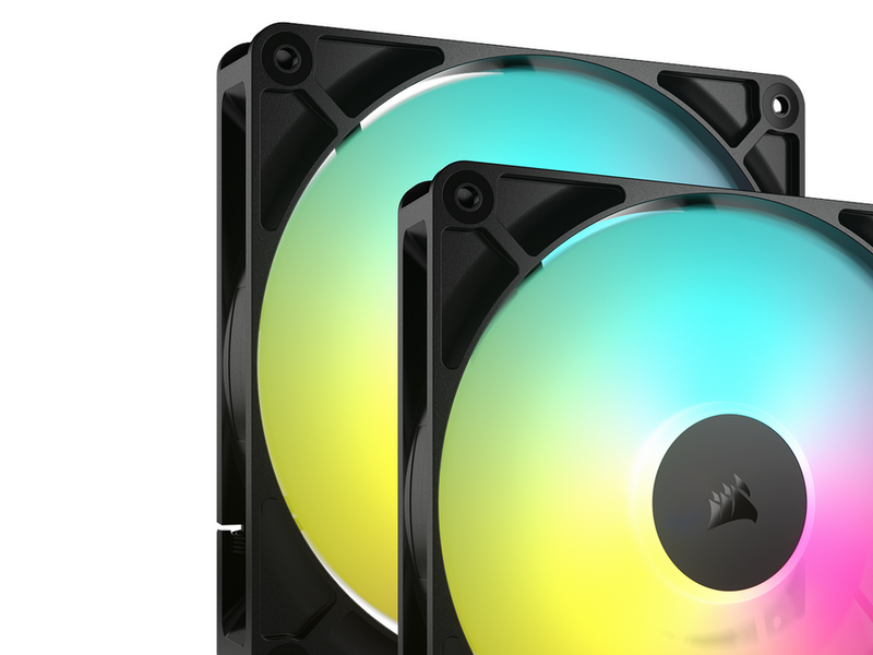 Corsair RS140 ARGB 2-pack - Gehäuselüfter - 140mm - Schwarz mit RGB LED - 36 dBA
