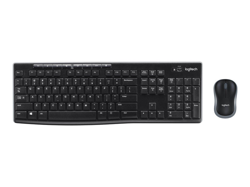 Logitech MK270 Wireless Combo - keyboard and mouse set - QWERTZ - Slovenian/Croatian - black - Tastatur & Maus Set - Slowenisch/