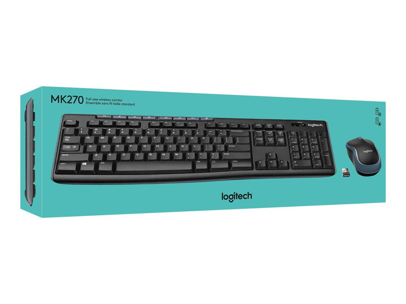Logitech MK270 Wireless Combo - keyboard and mouse set - QWERTZ - Slovenian/Croatian - black - Tastatur & Maus Set - Slowenisch/