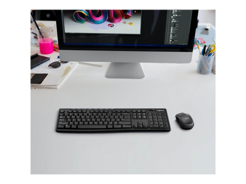 Logitech MK270 Wireless Combo - keyboard and mouse set - QWERTZ - Slovenian/Croatian - black - Tastatur & Maus Set - Slowenisch/