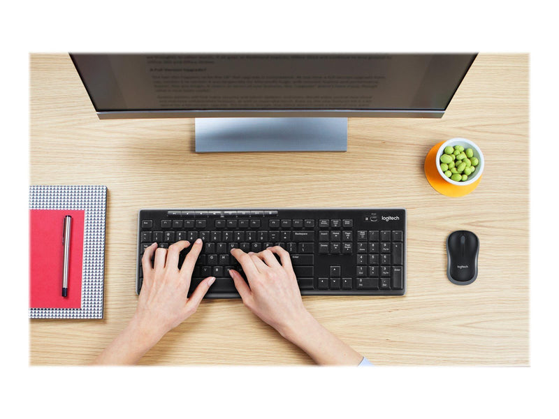 Logitech MK270 Wireless Combo - keyboard and mouse set - QWERTZ - Slovenian/Croatian - black - Tastatur & Maus Set - Slowenisch/