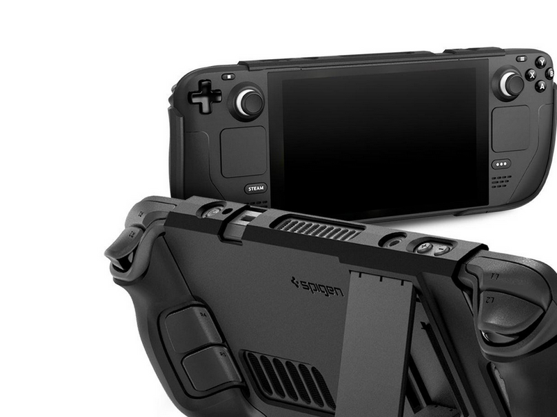 Spigen Thin Fit with Kick Stand - black - Steam Deck - Miscellaneous Zubehör für Spielkonsole - Steam Deck